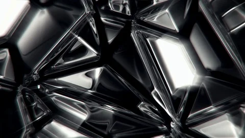 Dark crystal surface abstract motion background seamless loop Stock Footage 69974798