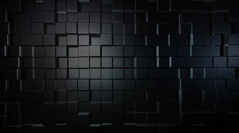 Dark cubes wall background Stock Illustration