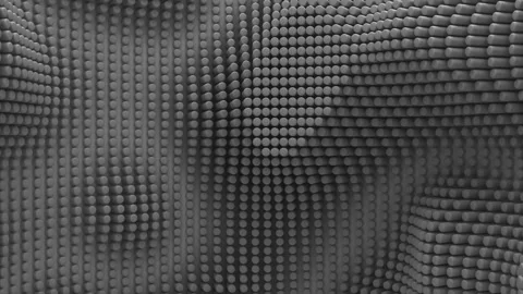 Dark Curved Grid Of Cylinders Loop Video stock 145102765