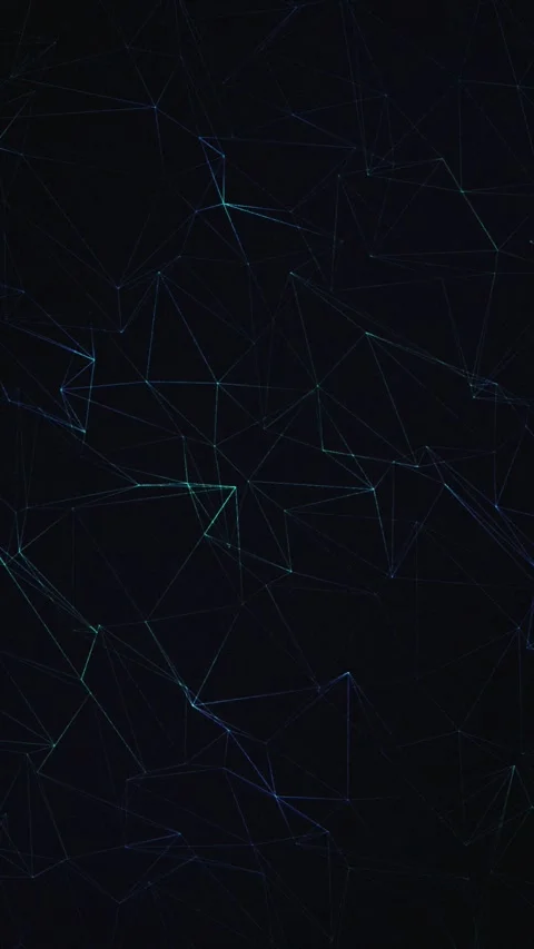 Dark Cyber Plexus Network Wireframe Grid Technology Background Stock Footage 340339717