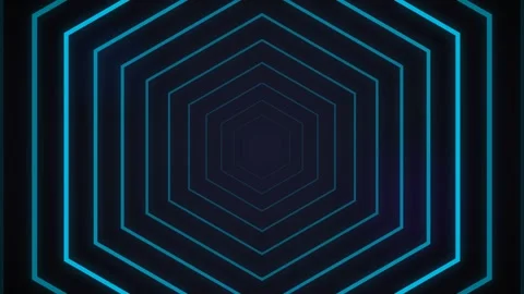 Dark cybernetic tech grid pattern loop Stock Footage 345469254