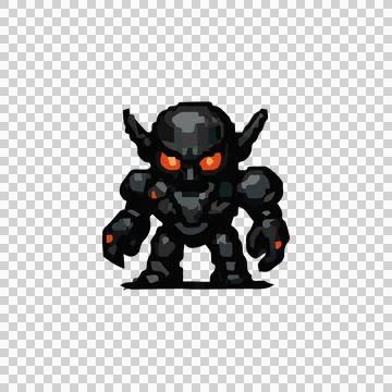 Dark Cyborg Warrior Design Vector Stock Illustration