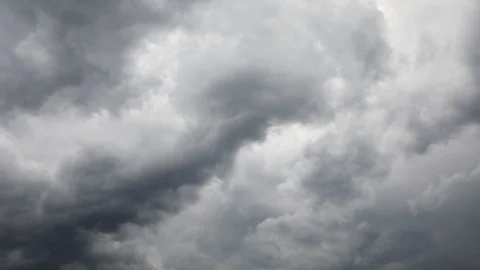 Dark dangerous storm clouds formation time lapse background Stock Footage 112309812