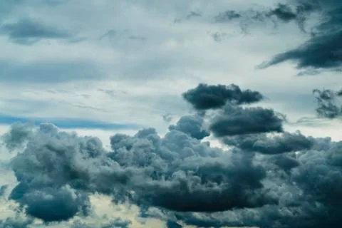 Dark dark clouds in the sky. Stock Photos