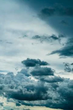 Dark dark clouds in the sky. Stock Photos