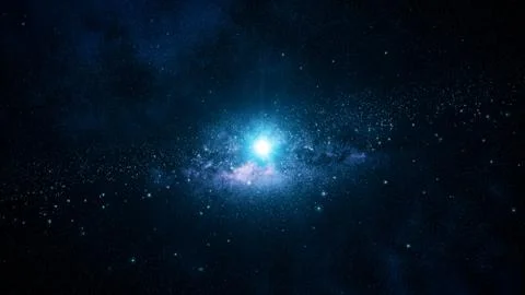 Dark deep space nebula with stars 3d illustration Illustrazione stock