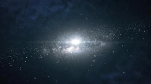 Dark deep space nebula with stars 3d illustration Illustrazione stock