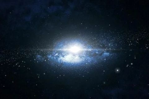 Dark deep space nebula with stars 3d illustration Illustrazione stock