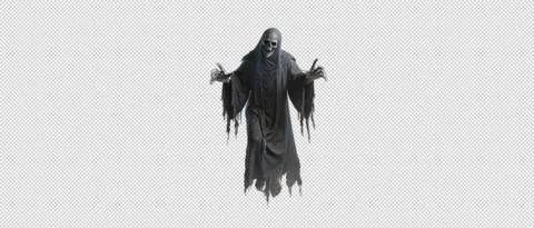 Dark Dementor Ghost Skeleton Alpha Loop 스톡 동영상 335712848