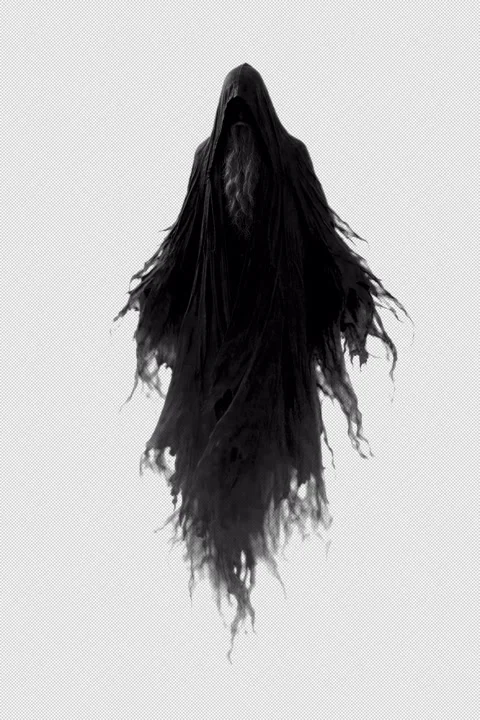 Dark Dementor Ghost Skeleton Alpha Loop Stockbeeldmateriaal 335713273