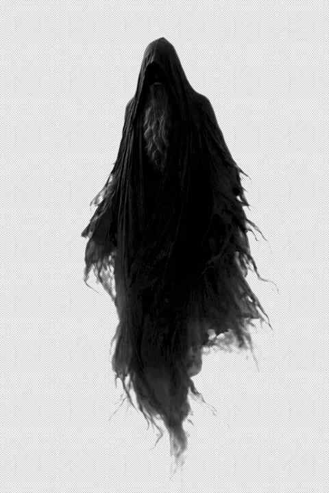 Dark Dementor Ghost Skeleton Alpha Loop Video stock 335713295