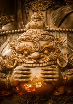 Dark demon, pra rahu. Stock Photos