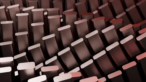 Dark Desaturated Red Light Geometric Rectangular Prisms Abstract Motion Gra.. Stock Footage 331119138
