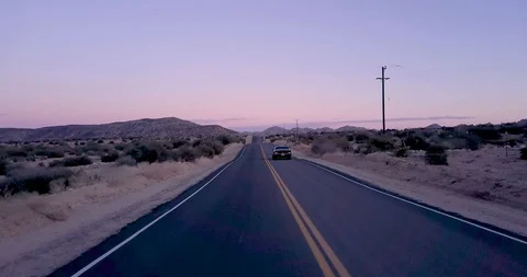 Dark Desert Highway Stock Footage 118338344