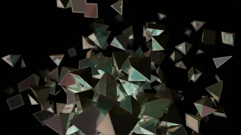 Dark design background of glowing pyramids in abstract motion (FULL HD) Video stock 41507210