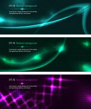 Dark design banners template Illustrazione stock
