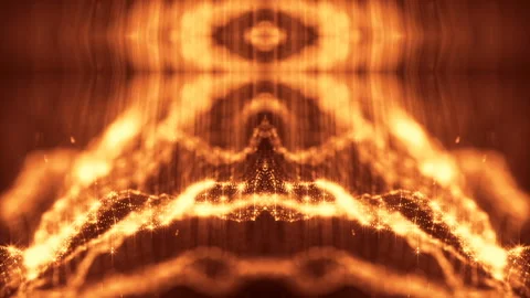 Dark digital abstract background with beautiful glowing particles. 3d render Stock Footage 91074047
