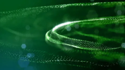 Dark digital abstract background with beautiful glowing particles. 3d render Video stock 91079177