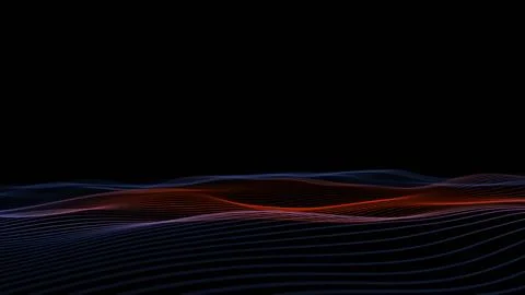 Dark digital landscape Stock Illustration