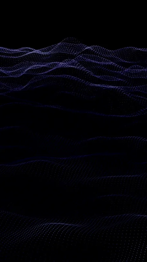 Dark Digital Landscape - Point Cloud (Imaginary Worlds) Blue Hues 30fps Stock Footage 310975055