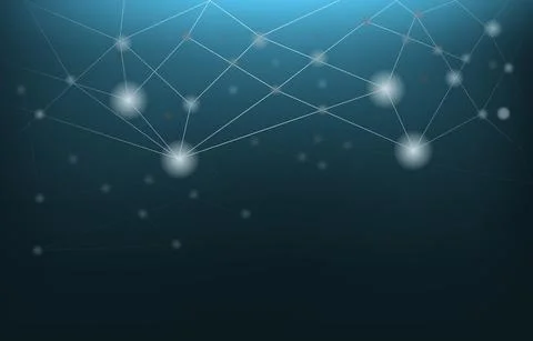 Dark Digital Network Connection Technology Abstract Vector Background イラスト素材