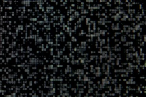 Dark digital noise distortion screen glitch effect macro photograph with ba.. Illustrazione stock