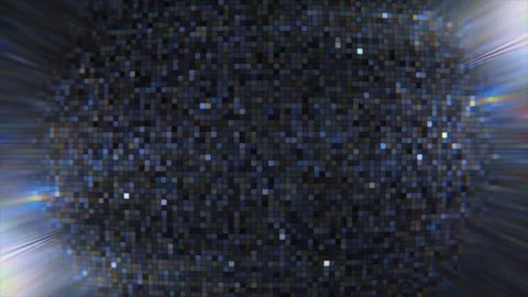 Dark digital pixel noise texture with subtle chromatic aberration Stock Footage 346039568