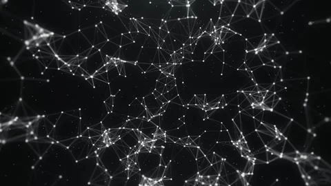 Dark Digital Plexus Particles 库存影片 247892341
