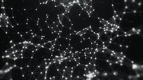 Dark Digital Plexus Particles 스톡 동영상 247892384