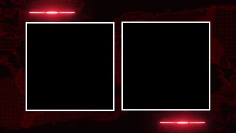 Dark Digital World Map animated Background With Two Black Rectangular Frame.. 库存影片 332992835