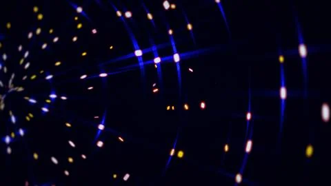 Dark disco light rays bokeh particle background イラスト素材