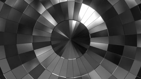 Dark Disco Mirror Ball Close Up Abstract Reflective Spinning Background Loop Stock Footage 273591799