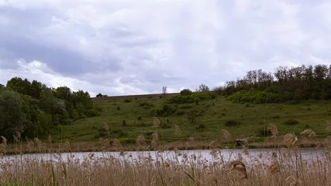 Dark dramatic clouds, landscape with sky Stock Photos