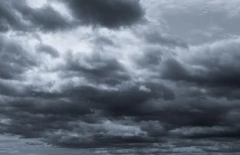 Dark dramatic sky and clouds. Background for death and sad concept. Gray sky  Foto stock