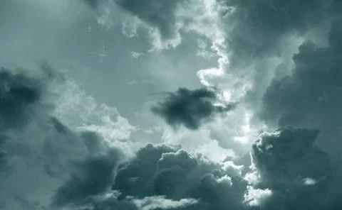 Dark dramatic sky and clouds. Background for death and sad concept. Cloudy sk 스톡 사진