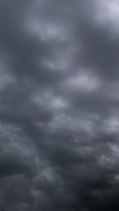 Dark dramatic sky in Gray blue tones will smoothly be clouds Stock Footage 241180587