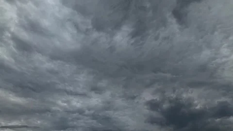 Dark dramatic storm clouds filling sky Stock Footage 340109362
