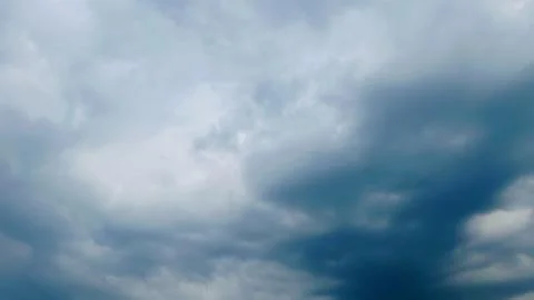 Dark Dramatic Storm Clouds Filling Overcast Sky Before Heavy Rain Thunderstor Stock Photos