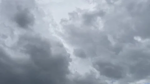 Dark Dramatic Storm Clouds Gathering in the Sky Stock-Footage 346237506
