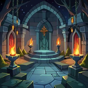 Dark Dungeon Vector background Stock-Illustration