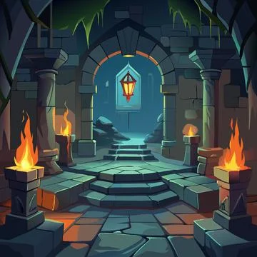 Dark Dungeon Vector background Stock-Illustration