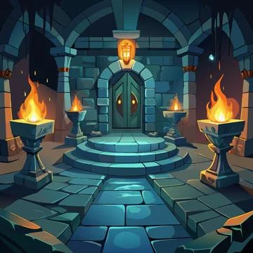 Dark Dungeon Vector background Stock-Illustration