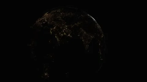 Dark earth globe reviled by light 4k Vídeo Stock 234027971