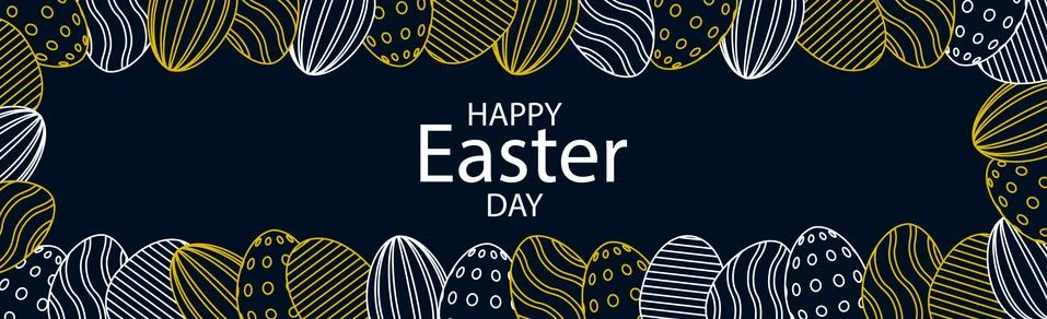 Dark Easter background with congratulations for the Easter holiday - Vector 스톡 일러스트