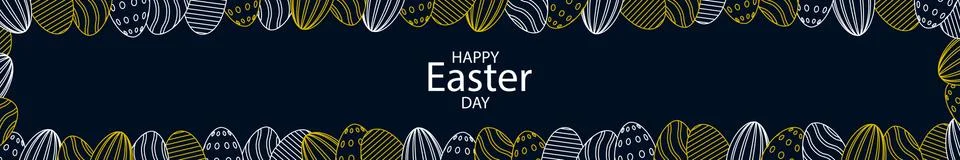 Dark Easter background with congratulations for the Easter holiday - Vector 스톡 일러스트
