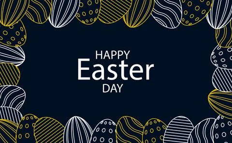 Dark Easter background with congratulations for the Easter holiday - Vector 스톡 일러스트