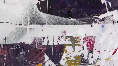 Dark Editorial Mixed Media Collage Grunge Background Stock Footage 328391805