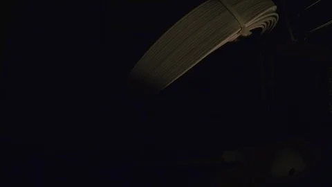 In a dark elevator shaft, the cabin moves up.  Видео 88414661