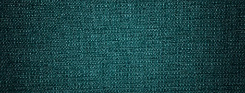 Dark emerald background from textile with wicker pattern, and vignette. Stock Photos