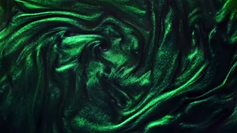 Dark emerald deep green glitter fluid liquid motion background. Vídeo Stock 147388011